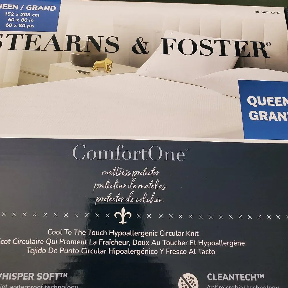 Queen Size Stearns and Foster Comfort One Mattress Protector - Brand New in Box